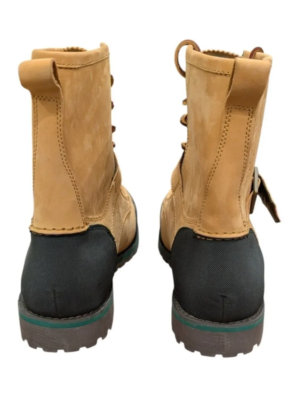 Polo Ralph Lauren Woolton Men’s Tan Leather Boots w/ Black & Green Accents – 13D